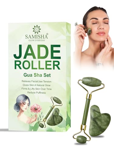 Image of Ice Roller,Face Stone Roller Massager with Gua Sha Jade Roller Stone and 3D Massager Roller Set Facial Combo For Skin Eye Body Ice Cube Roller Women Men Reusable (Pack of 1)