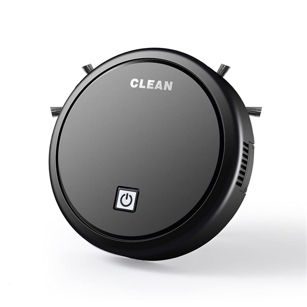 Robot Vacuum Cleaner, Sweeping and Mopping Robot Vacuum Cleaner, Suction Power 1200Pa, Intelligent Navigation, 90 Minutes Running Time, Very Suitable for Pet Hair, Floors and Carpets (Black)