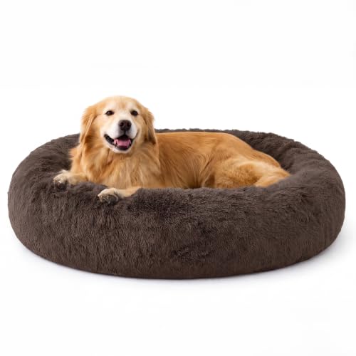 Image of Bedsure SupportMax Calming XXL Dog Bed Extra Large Washable Pet Bed,45in