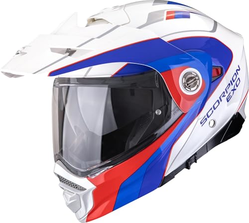 Scorpion ADX-2 Kamps Casco da enduro, bianco/blu/rosso, S (55/56)