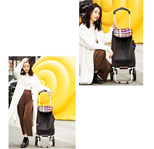 Carrito plegable con ruedas para compras liviano miniatura 5