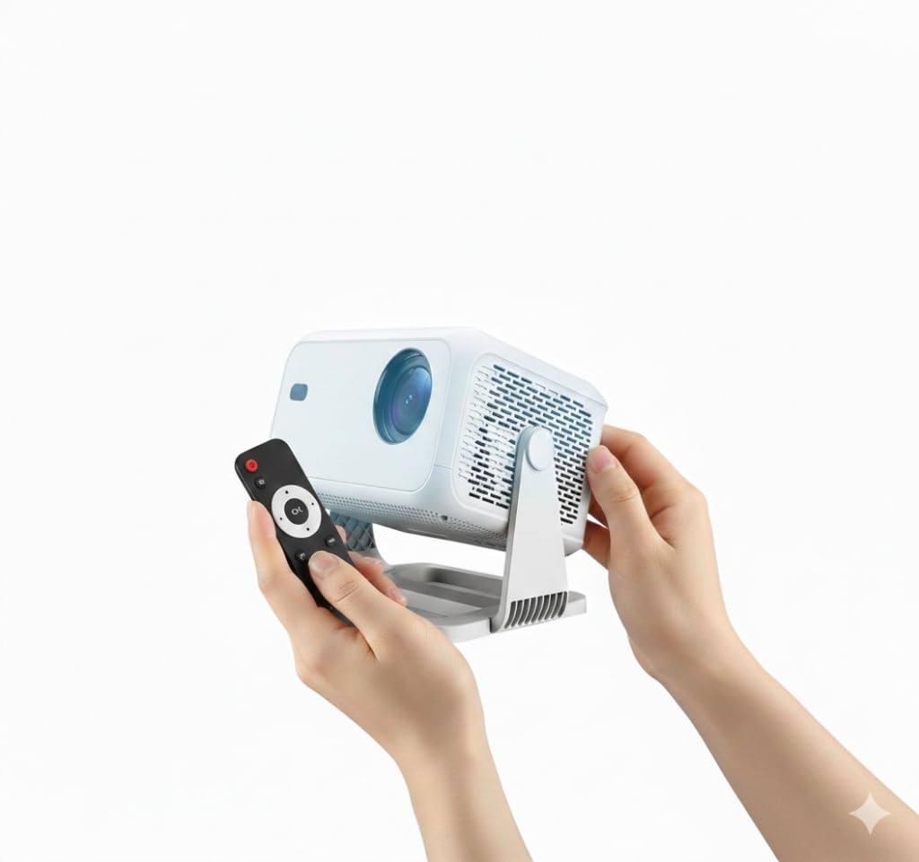 Smart Projector with WiFi & Bletooth | Native 1080P with 4K Support | Mini Portable Phone Projector | Electronic Focus & Auto Keystone-image-41