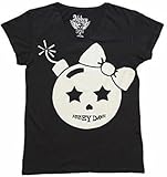 abbey dawn schuhe Short Sleeve T-Shirt Abbey Dawn Timebomb Oversized Women Black T T-Shirts Hemden(Medium)