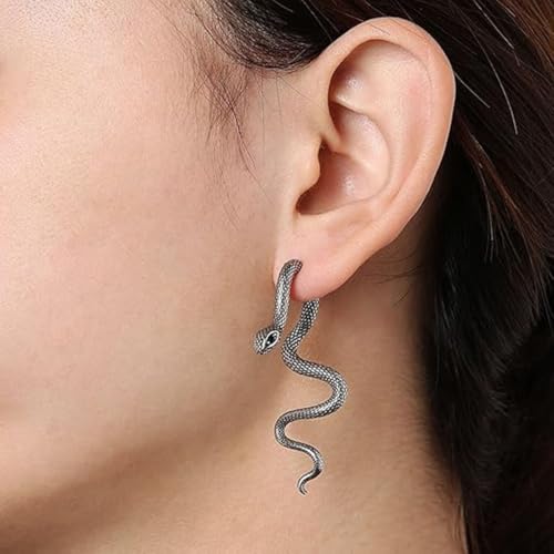 Retro Snake Earrings for Women-Vintage Goth Punk Snake Earrings，Gold Silver Snake Earrings Statement Long Snake Jewelry4
