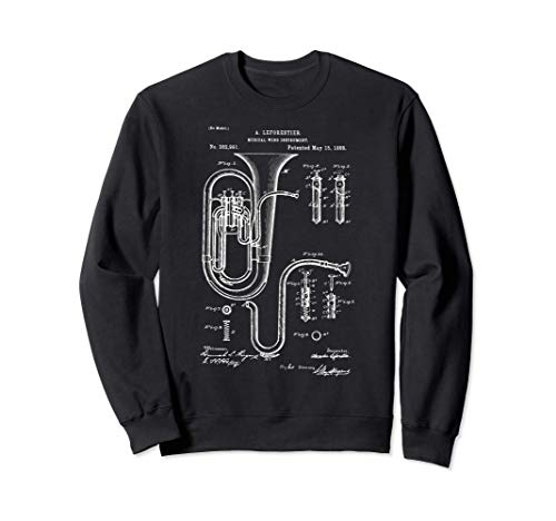 Plantilla para la Tuba de Patentes Reproductor de Tuba Sudadera Cover
