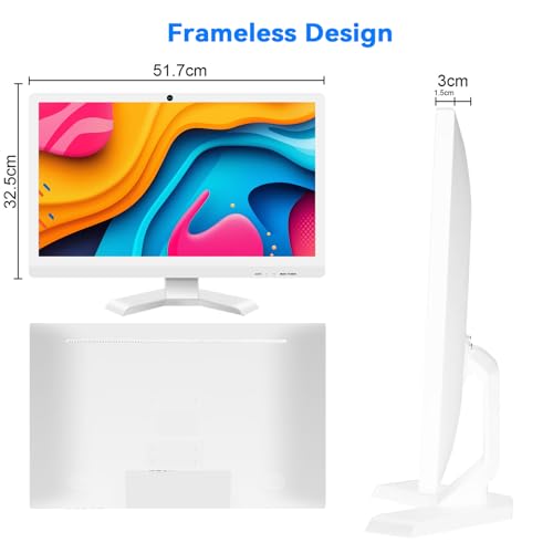 Image of 22 inch Touch Screen Monitor with Webcam FHD 1920x1080P Computer Monitor FreeSync HDR HDMI Ports Eye Care Frameless VESA Mount