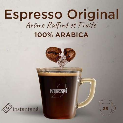 Café Soluble Espresso Original Nescafe La Boîte De 45g 25 Sticks - vue 3