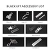 ROOMNEST Curtain Track for Ceiling or Wall, Heavy Duty Aluminum Alloy with Smooth Sliding, Easy to Install, Black, 3ft To 6ft #4