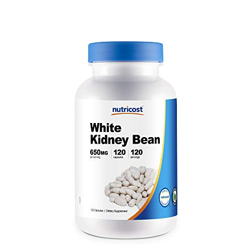 Nutricost White Kidney Beans Capsules 650mg 120 Capsules - Veggie Caps, Gluten Free and Non-GMO