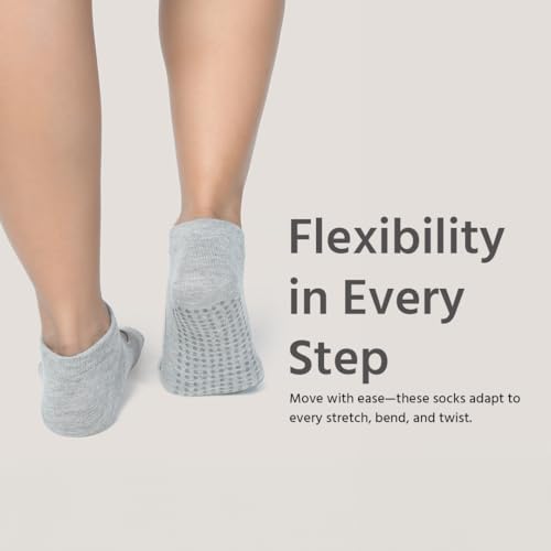 Grip Pilates Socks for Women | Non Slip Yoga Socks | Pack of 3 | Anti-Skid for Dance, Ballet, Hospital Use3