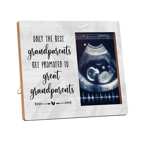 JUSITAKEET Grandparents to Great Grandparents Frame Gifts Baby Announcement Frames Photo Frames for New Great Grandpa Grandma - A10