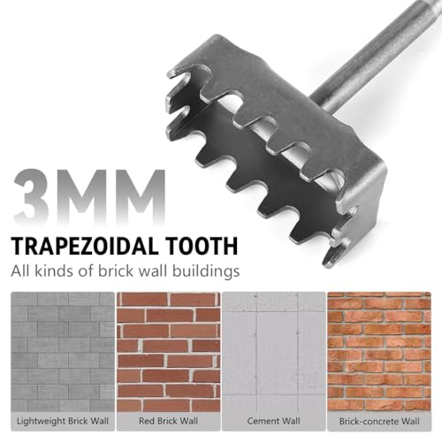 Image of Serplex Square Hole Cutter for 86-Type Electrical Box, 3 /8 inch Shank Switch Socket Hole Opener Square Hole Punch for Junction Boxes Electrician Wall Punching Tool, Steel Made