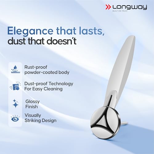 Image of LONGWAY Zephyr 1200 mm BLDC Ceiling Fan with Remote Control | BEE 5 Star Rated Energy Efficient | Ultra High Speed 3 Blade Anti-Dust Decorative Ceiling Fan | 3 Years Warranty (2, White)