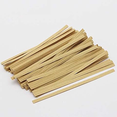 200 pcs Kraft Paper Twist Ties Bread Twist Ties Candy Ties for Bags 5"(120mm) Length Brown Color Cover