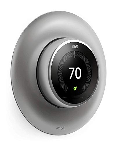 elago Wall Plate Cover Designed for Google Nest Learning Thermostat (Stainless Steel Color) - Compatible with Nest Learning Thermostat 1st/2nd/3rd Generation [US Patent Registered]