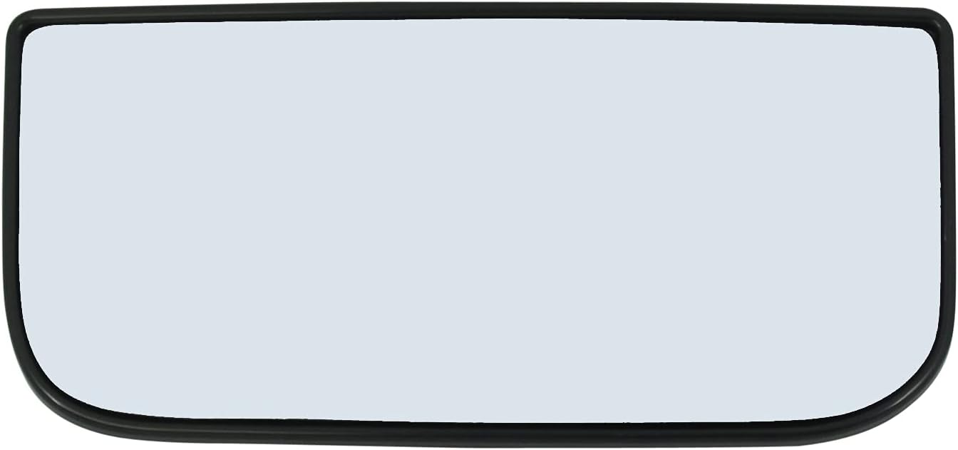 Driver Side Mirror Glass Assembly With Plastic Backing Plate Lower Bottom Towing Compatible with 2006-2020 Chevrolet GMC Silverado Sierra 1500 2500 3500 HD