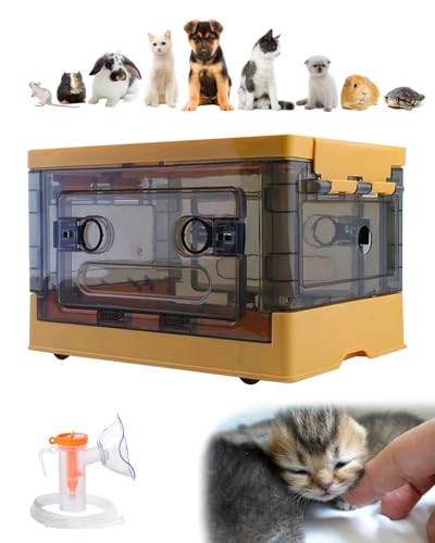 Camera di ossigeno portatile per animali domestici, per piccoli animali, cani, gatti, assistenza domiciliare, supporto respiratorio veterinario