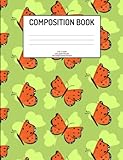 composition book: butterflies; college ruled; 100 sheets/200 pages; 7.44 x 9.69