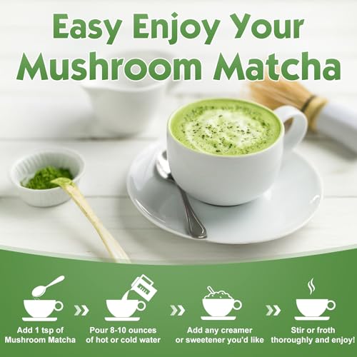 Polvo de Matcha con 6 Hongos Adaptógenos 30 porciones miniatura 7