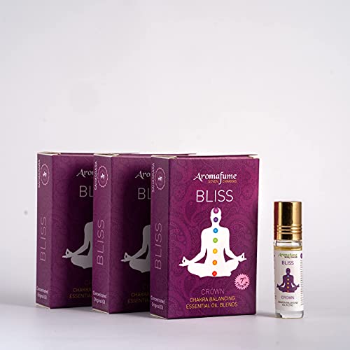 Aromafume 7 Chakra Sahasrara - Crown Chakra - Bliss - Essential Oil Roll On Blend - Pure Oils for Meditation, Yoga, Relaxation & Chakra Alignment