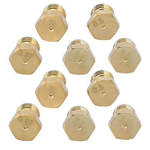 GXGM 10 Pièces Gicleur gaz Butane Universels, Gicleur Gaz Bouteille, Injecteur de Gaz Gicleur Bouteille Kit de Conversion, GPL Bouteille Gicleur Brûleur pour...
