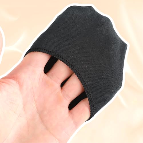 Image of Gjinxi 4 Pairs Ball of Foot Cushion Socks Toe Cover with Padding | No Show Half Sock Women Toe Topper Liner Socks with Sponge Cushion