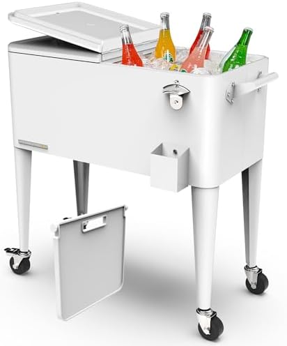 Permasteel Party Cooler with Divider, Spacious 80-Qt Capacity, Ch...