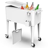 Permasteel Party Cooler with Divider, Spacious 80-Qt Capacity, Chills 36hrs,...