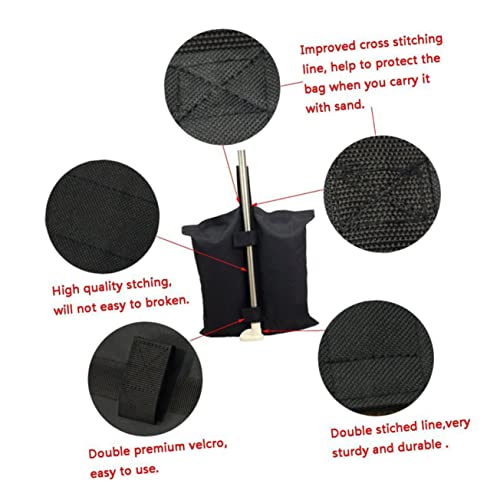 Clispeed Sandbags 2 Pcs Sand Bags Outdoor Teepee Sand Bags For Canopy Tent Sandbag Tent Weights Weights Bags Canopy Tent Weights Weight Bag Black Carpas Tent Weight Bags Canopy Weight Bags Tents #TOP3