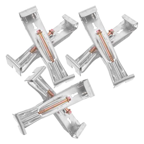 Angoily Lot de 6 Supports de Gouttière de Toit Invisibles 12,7 Cm en Métal avec Vis Pré-assemblées, Accessoires Robustes pour Fixation Gouttière Extérieure, Installation Rapide,
