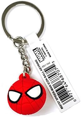 Marvel Spider-Man Icon Ball Key Ring Key Accessory,Multi-colored,3"