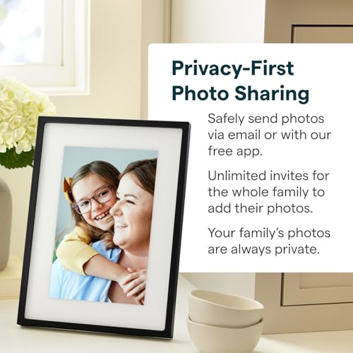 Image of Skylight Digital Picture Frame 2 - 10 inch Full HD Wi-Fi Touch Screen, 16GB Digital Photo Frame, Load Photos & Videos Directly from Phone, Anti-Glare, Ideal for Personalized Gifting, Black - w /NA Adapter