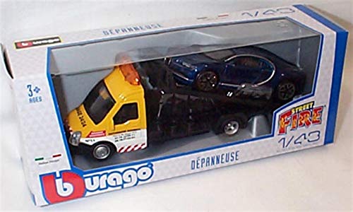 Burago Mercedes Sprinter with Bugatti Chiron Carro Attrezzi Wrecker Voiture Échelle 1/43 Cover