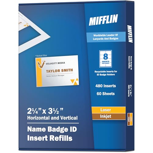 Tarjetas para acreditaciones personalizables en blanco con microperforación limpia