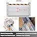 Aluminum Anti-Flood Barrier with Warning Safety Stripe Tape, Customizable Width, Waterproof Baffle for Doors, Garages, and More(100cm/39.3
