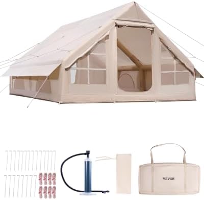 VEVOR Tente de Camping Gonflable Tente de Glamping 3 à 12 Personn...