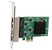 Price comparison product image IO Crest Syba 4 Port (Quad) Gigabit Ethernet PCI Express 2.1 PCI-E x1 Network Adapter Card (NIC) 10/100/1000 Mbps Card with Realtek RTL 8111 Chipset