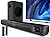 Saiyin Sound Bar for Smart TV with Subwoofer, 100W Detachable Soundbar Home Theater Surround Sound System for TV with Horn Tweeter, Adjustable Bass and HDMI-ARC/Bluetooth Optical/AUX/Connection