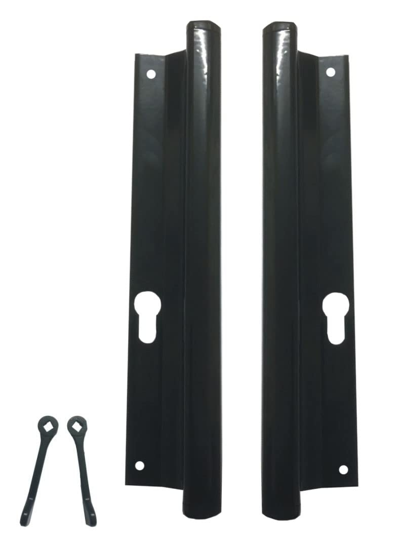 Schlegel Inline Patio Door Handle 43mm PZ 133mm Screw Fix Black