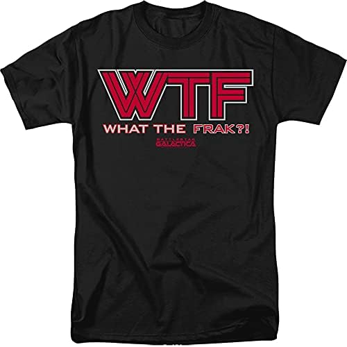 What the Frak?! - Battlestar Galactica Adult T-Shirt, Large