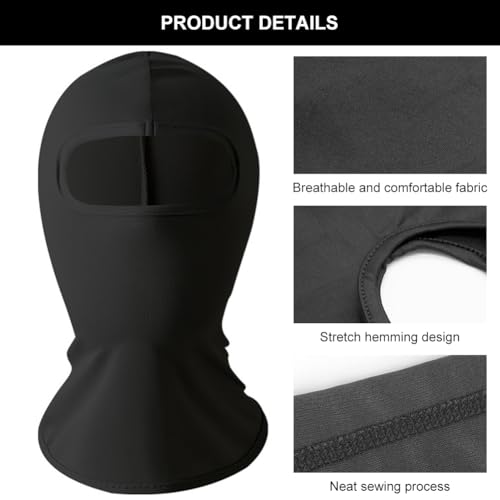 Bavooty Sturmhaube Kinder,Kinder Sturmhaube,Sturmhaube Motorrad,Sturmhaube Schwarz,Helm mütze Kinder,Winddicht Gesichtsmaske Skimaske Sturmmaske für Jungen Mädchen, Einheitsgröße,Schwarz 2 Pcs
