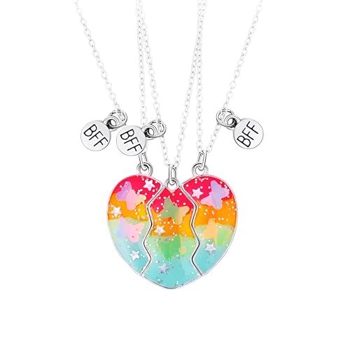 Collier de connexion en argent sterling 925 de haute qualité avec demi-cœur magnétique