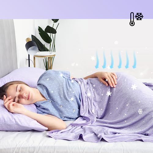 MOOFUN Kühldecke Queen Size Größe 203,2 x 228,6 cm, Q-max > 0,46 Arc-Chill-Technologie, Kühldecken für heiße Schläfer, Nachtschweiß… – Ansicht 6