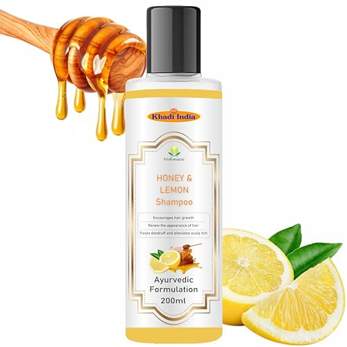 Image of Khadi Vedimatic Natural Honey and Lemon Juice shampoo, 100% Pure & Natural (Pack of 1, Honey Lemon)
