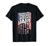 Monster Trucks Are My Jam USA Drapeau Cool Monster Truck T-Shirt