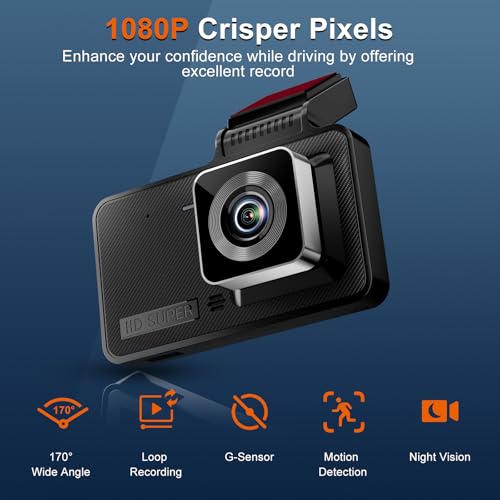 1080p HD 4-Inch Dashcam with Night Visibility, 170° Wide Angle, 24-Hour Recording, G-Sensor, Parking Monitoring, Loop Recording, Motion Detection - image 2