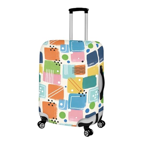 Luggage Cover Elastique Vert et Orange pour Repérer sa Valise XL