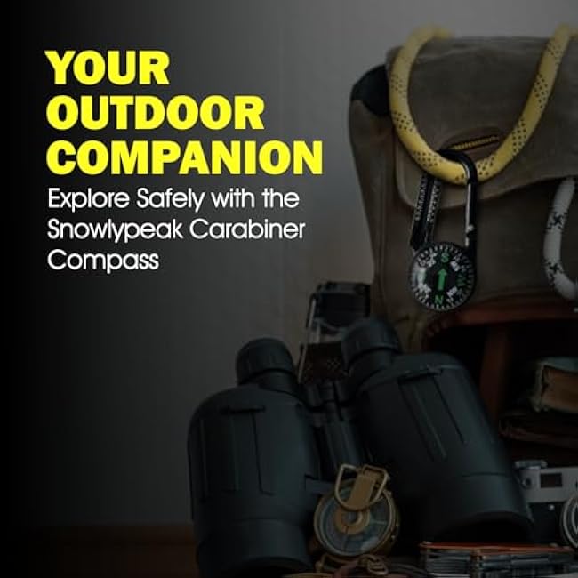 Mini Ball Compass Thermometer Keychain ¨C Rugged Outdoor Tool for Hiking, Camping, Backpacking & Scouts ¨C Lightweight Carabiner Design for Direction & Temperature Checks