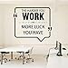 Produktbild HNXDP Office Quote Wandtattoo Je härter Sie arbeiten Inspiration Büro Dekoration Motivation Aufkleber Wandbild Selbstklebend Aufkleber Hellgrün L 63x57cm