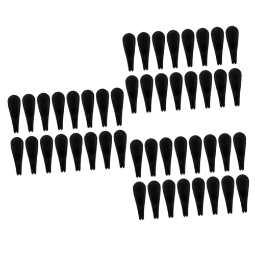Levemolo 48 Pcs Hanger Shoulder Rest Hangers Clothes Rack Clothing Hanger Accessories Shoulder Form for Hanger Clothing Hanger Shoulder Forms Garment Hanger Shoulder Forms Black Flocking